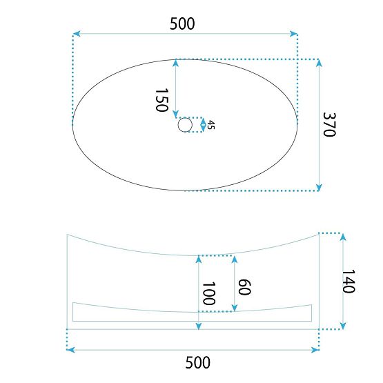 Lavabo de meuble Rea Harper Transparent