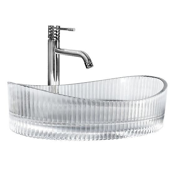 Lavabo de meuble Rea Harper Transparent