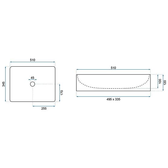 Lavabo de meuble REA Inga Noir Marbre Mat