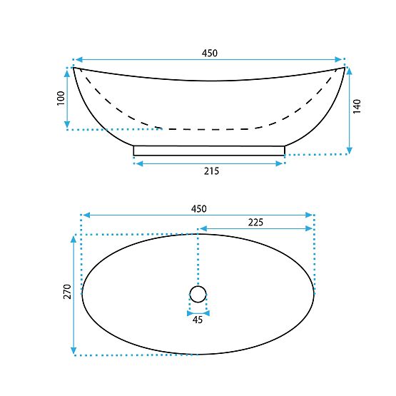 Lavabo de meuble Rea Kate 45