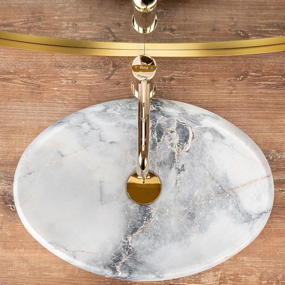 Lavabo de meuble Rea Linda Granit Mat