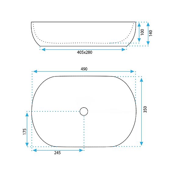 Lavabo de meuble Rea LISA ECRU SHINY