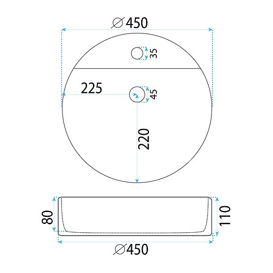 Lavabo de meuble REA Ronda