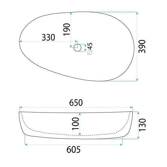 Lavabo de meuble Rea SANDRA
