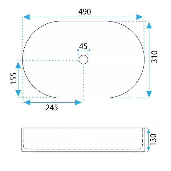 Lavabo de meuble Rea Vanda Olive Mat