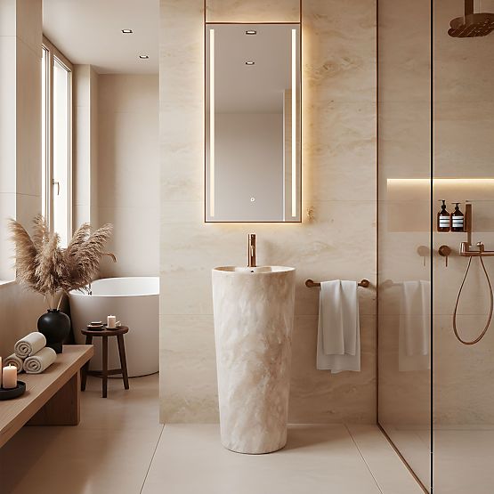 Lavabo en Céramique Autoportant Blanka Savana Mat