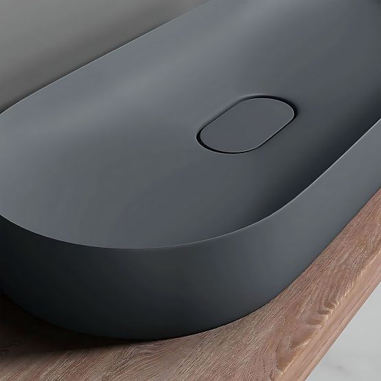 Lavabo en conglomérat IRIS 71 CM gris mat