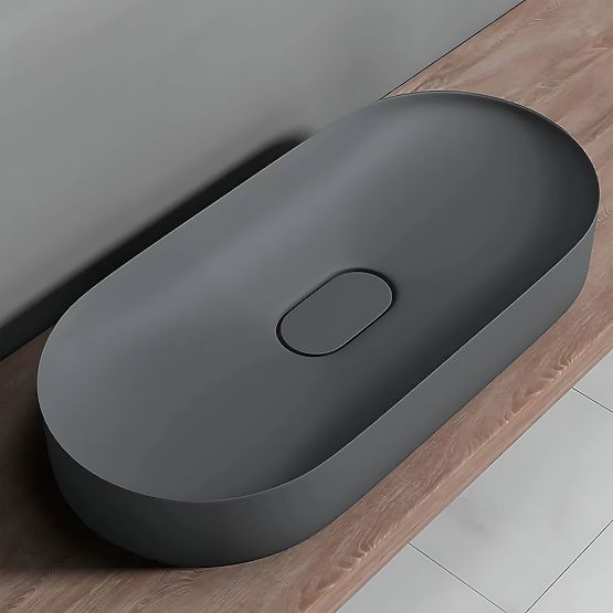 Lavabo en conglomérat IRIS 71 CM gris mat