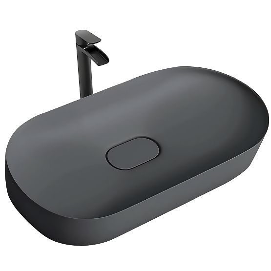 Lavabo en conglomérat IRIS 71 CM gris mat