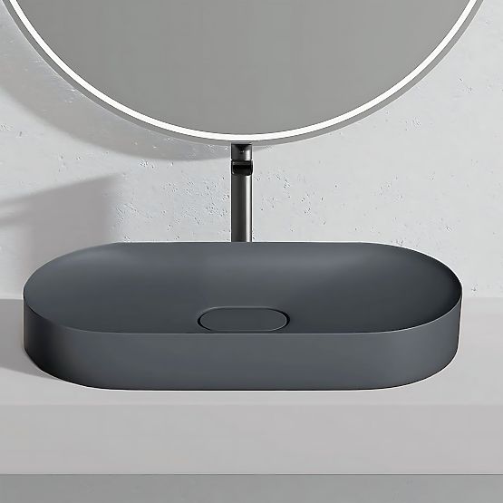 Lavabo en conglomérat IRIS 71 CM gris mat