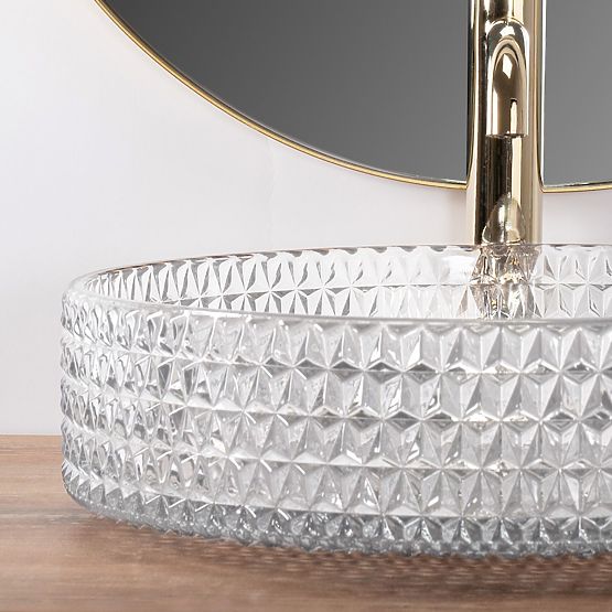 Lavabo en cristal Rea Cristal Transparent 39