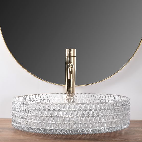 Lavabo en cristal Rea Cristal Transparent 39