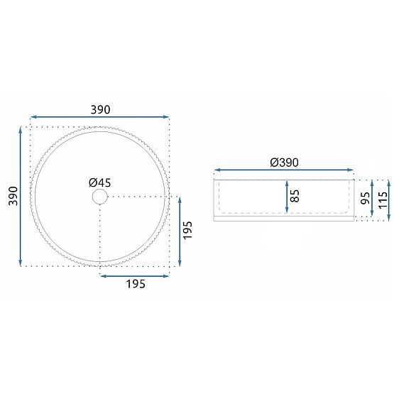 Lavabo en cristal Rea Cristal Transparent 39