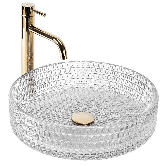 Lavabo en cristal Rea Cristal Transparent 39