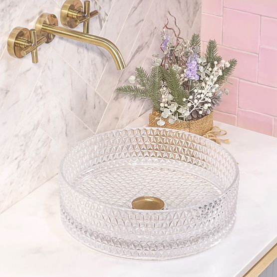 Lavabo en verre Rea Cristal Transparent 35