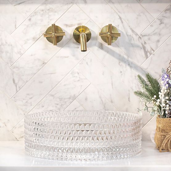 Lavabo en verre Rea Cristal Transparent 35