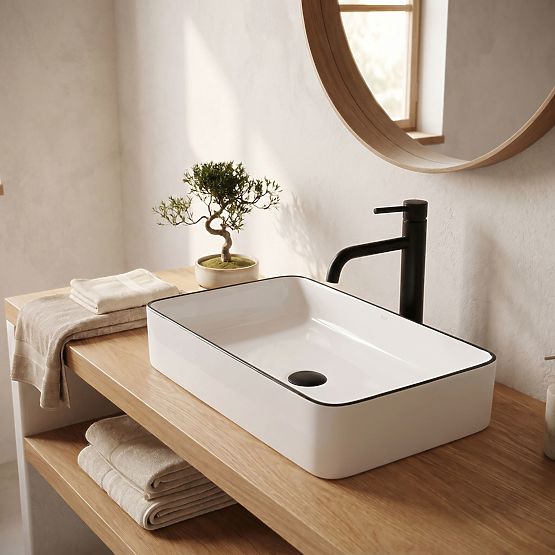 Lavabo intemporel Denis Black Edge