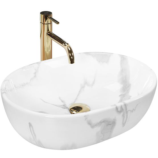 Lavabo intemporel REA Amelia Marmo Shiny