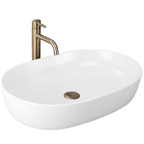Lavabo intemporel Rea CLEO 61 WHITE MATT