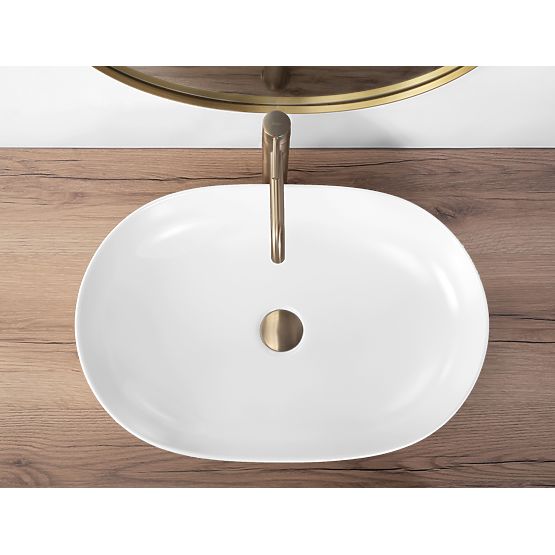 Lavabo intemporel Rea CLEO 61 WHITE MATT