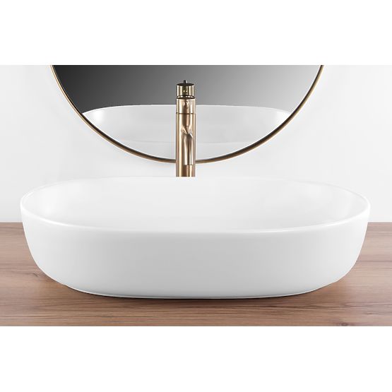 Lavabo intemporel Rea CLEO 61 WHITE MATT
