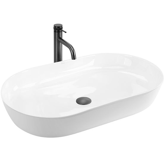 Lavabo intemporel Rea Cleo 71 Blanc