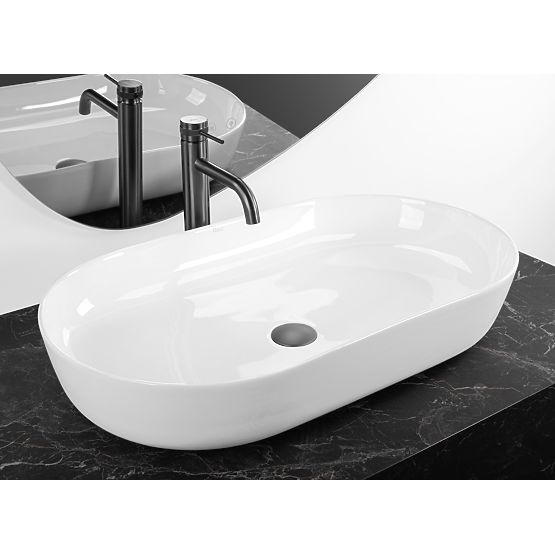 Lavabo intemporel Rea Cleo 71 Blanc
