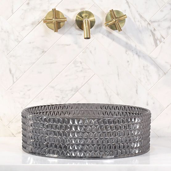 Lavabo intemporel Rea Cristal 35 Noir