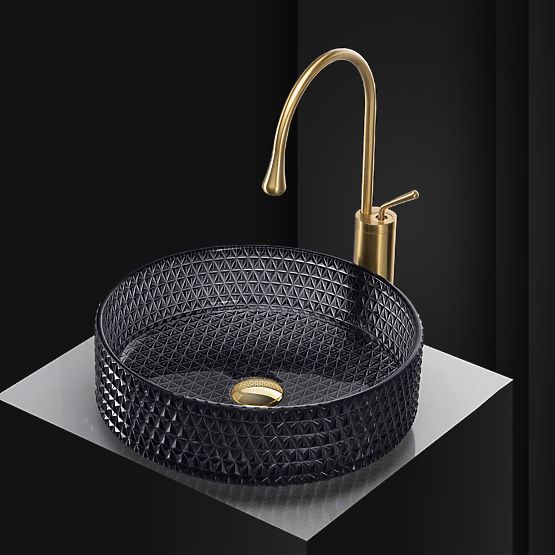 Lavabo intemporel Rea Cristal 35 Noir