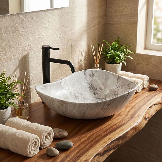 Lavabo intemporel Rea Dora Stone