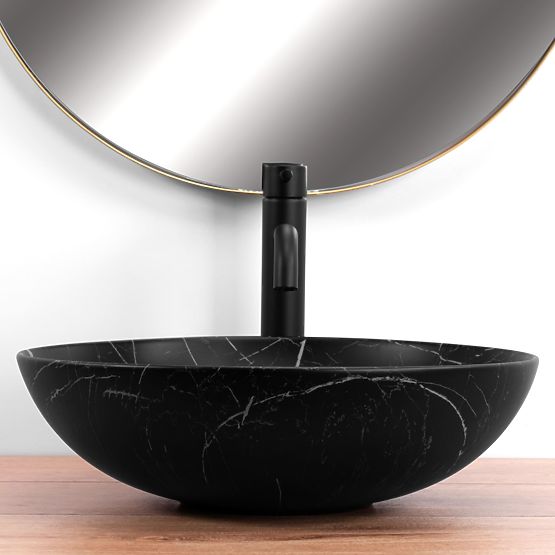 Lavabo intemporel Rea Fibo noir mat