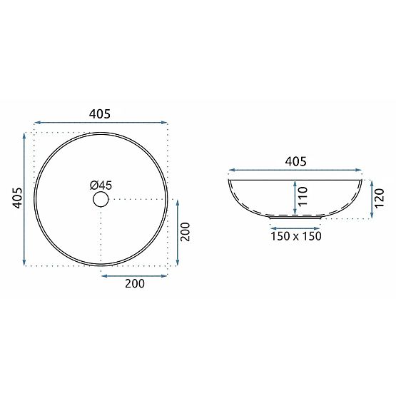 Lavabo intemporel Rea Fibo noir mat