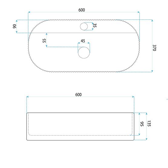 Lavabo intemporel Rea Marcela 60