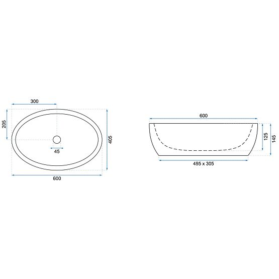 Lavabo intemporel Rea Meryl Noir / Or