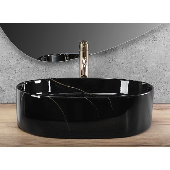 Lavabo intemporel Rea Nadia 50 Black Stone