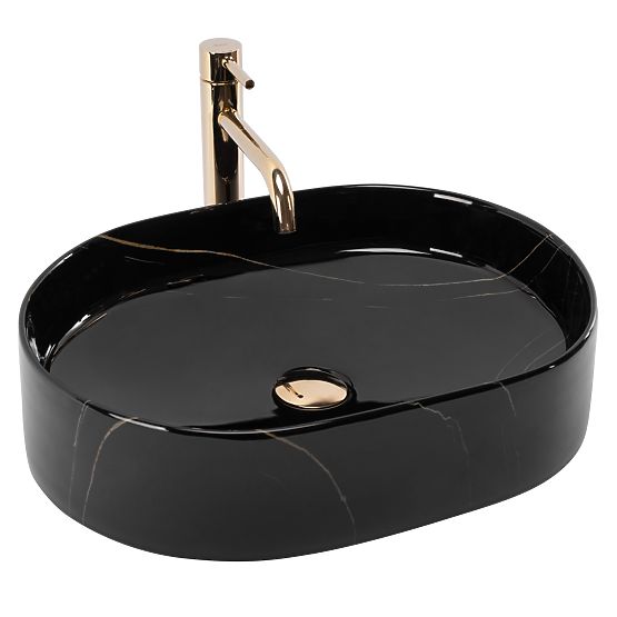 Lavabo intemporel Rea Nadia 50 Black Stone