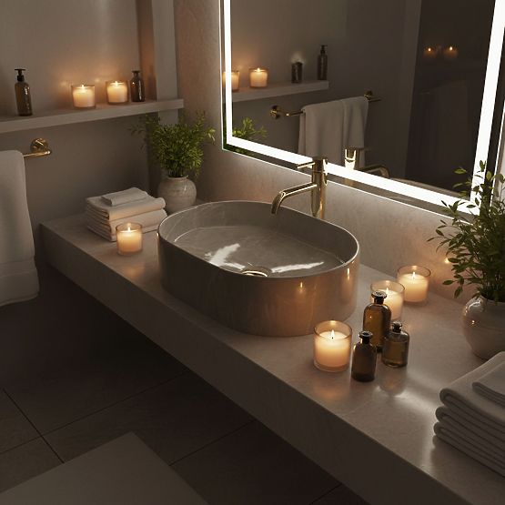 Lavabo intemporel Rea Nadia 50 Kashmir