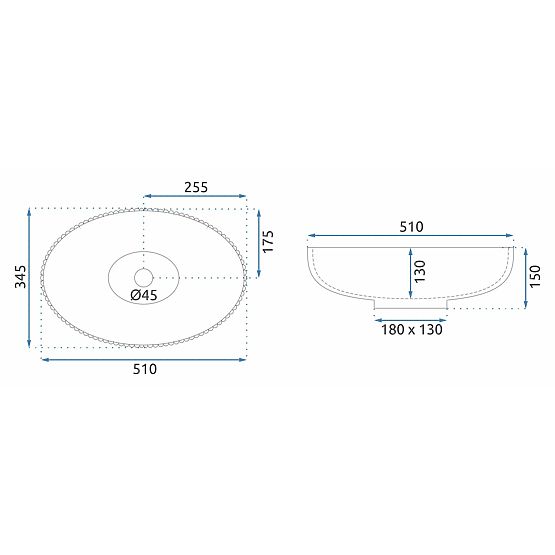 Lavabo intemporel Rea Nicole Transparent