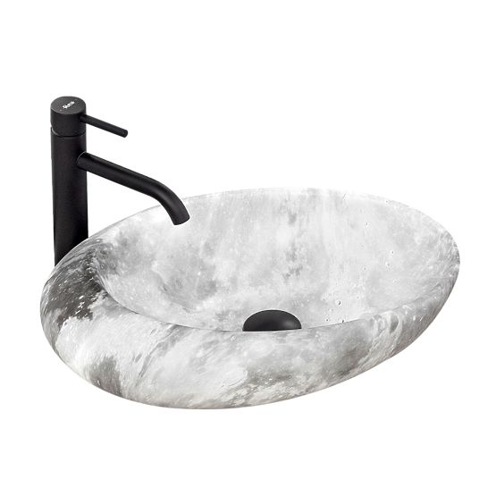 Lavabo intemporel Rea Roxy C Stone L.GREY