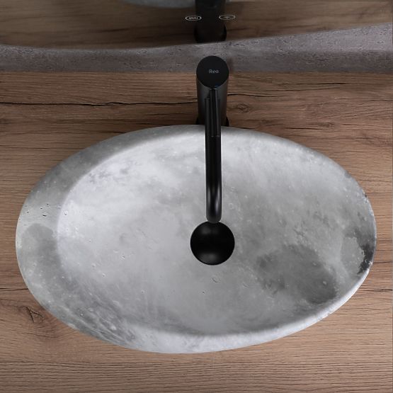 Lavabo intemporel Rea Roxy C Stone L.GREY