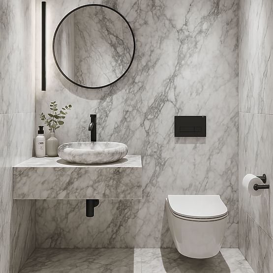 Lavabo intemporel Rea Roxy C Stone L.GREY