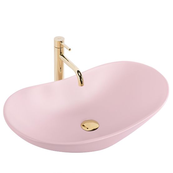 Lavabo intemporel Rea Royal Powder Pink Matt