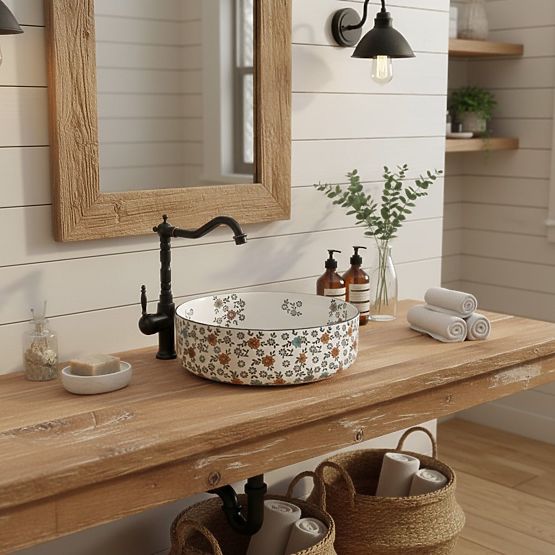 Lavabo intemporel Rea Stefania Fiori