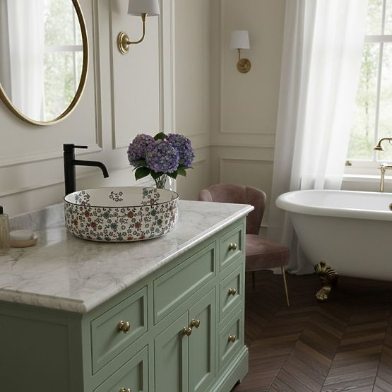 Lavabo intemporel Rea Stefania Fiori