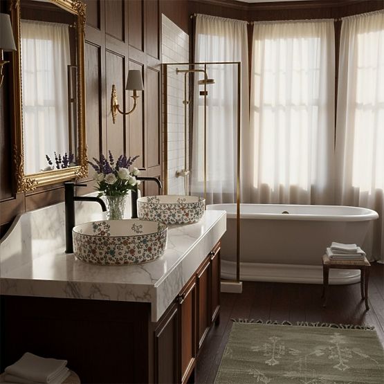 Lavabo intemporel Rea Stefania Fiori