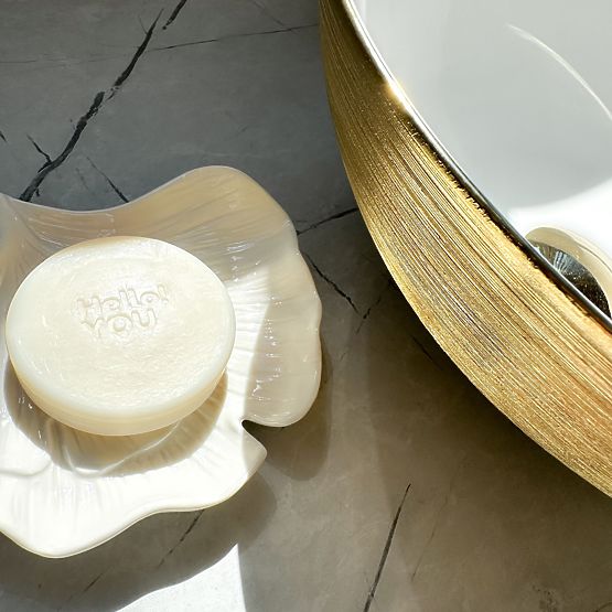 Lavabo intemporel REA STELLA WHITE GOLD BRUSH