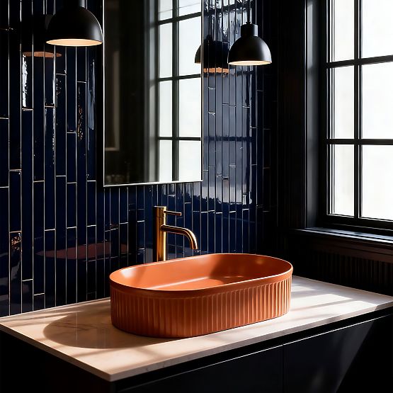 Lavabo intemporel Rea Vanda Cinnamon Matt