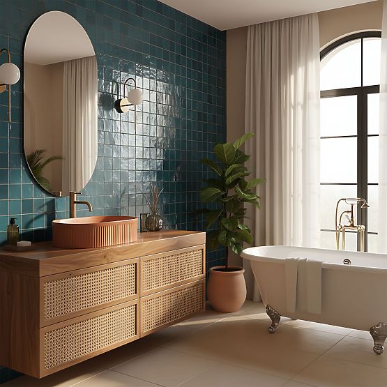 Lavabo intemporel Rea Vanda Cinnamon Matt