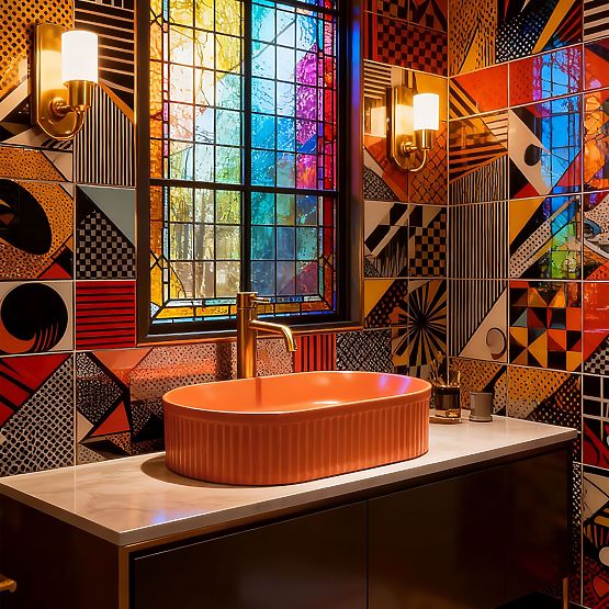 Lavabo intemporel Rea Vanda Cinnamon Matt