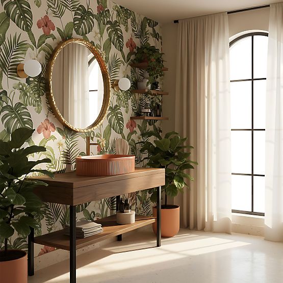 Lavabo intemporel Rea Vanda Cinnamon Matt